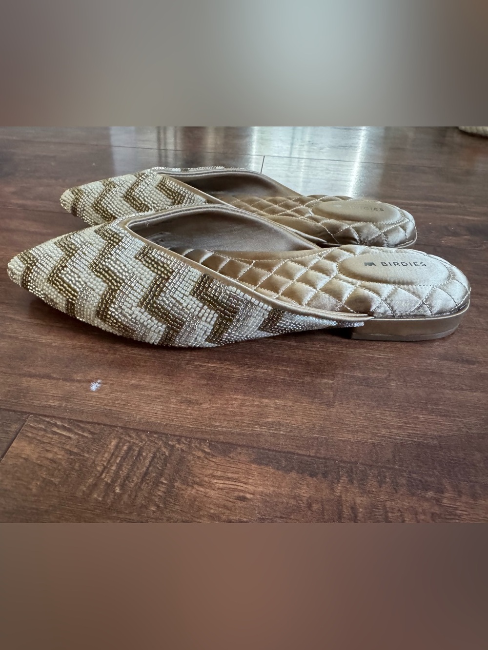 NWOT Birdies Beaded Swan Mules - Picture 6 of 7